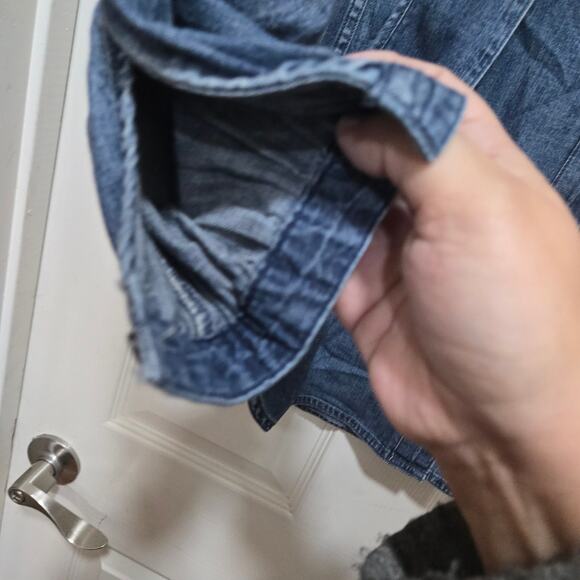 J.Crew Tie-Neck Chambray Button Down Shirt Size 0 - Picture 8 of 10